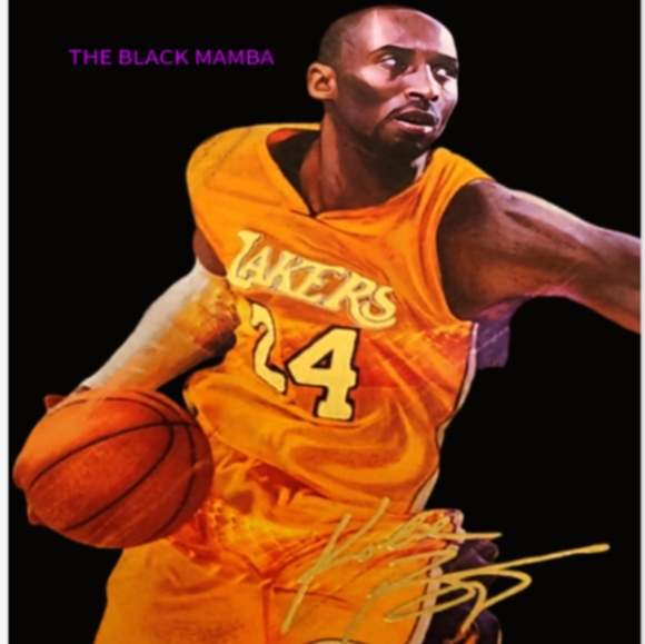 NEW!💯 SELF-CREATED KOBE BRYANT LAKERS 8.5x11 ULTRA GLOSSY BASKETBALL ART POSTER - Picture 2 of 4